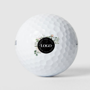 Balles De Golf Rond Cercle Custom Company Logo Floral Green