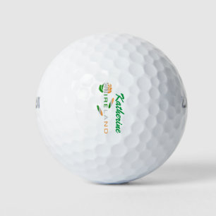 Balles De Golf Rose du drapeau irlandais personnalisé