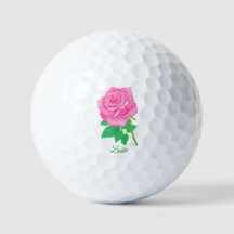 Balles de golf Rose Rose avec texte