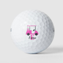 Rose Rose Lady Golf Cart Monogram Golf Balls