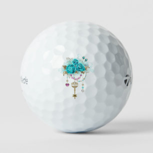 Balles De Golf Roses turquoise avec touches