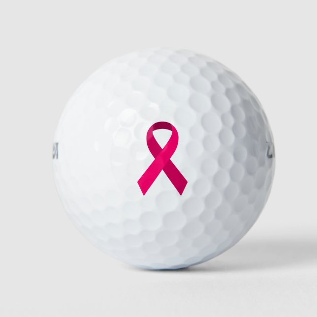 Balles De Golf Ruban rose-2 (Devant)