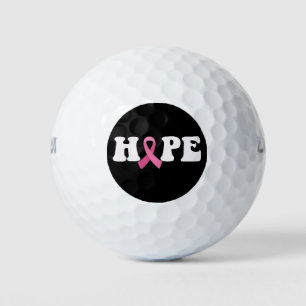 Balles De Golf Ruban rose de sensibilisation au cancer Espoir con