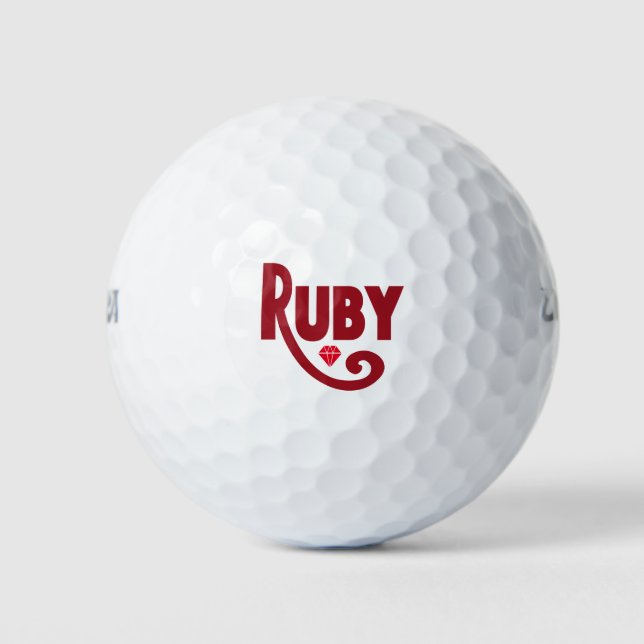 Balles De Golf Ruby (Devant)