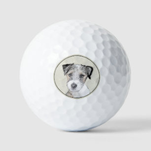 Balles De Golf Russell Terrier Peinture rugueuse - Art Chien orig