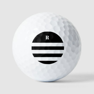 Balles De Golf Sac fourre-tout rayé noir et blanc personnalisé