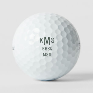 Balles De Golf Sage Bold Police Best Man Monogram Titleist Pro V1