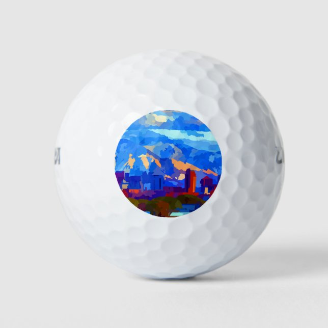 Balles De Golf Salt Lake City Utah USA Skyline (Devant)