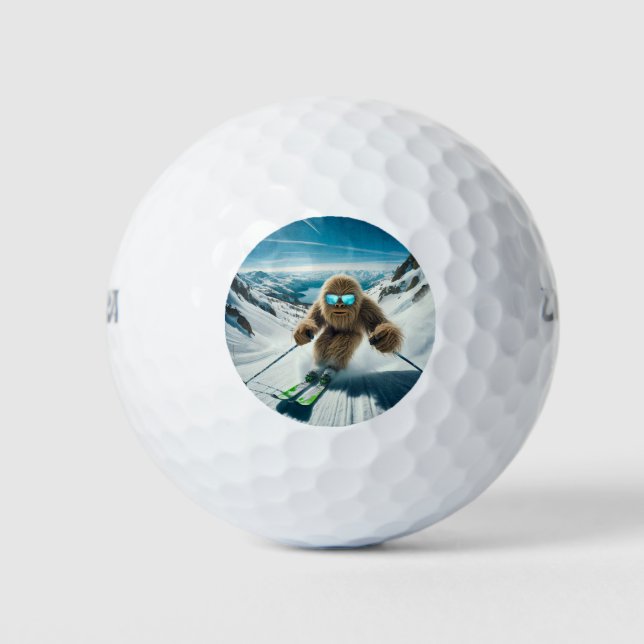 Balles De Golf Sasquatch le skieur (Devant)