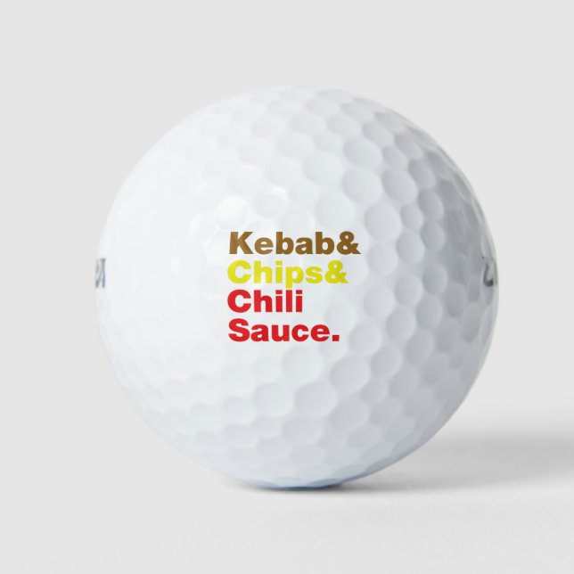 Balles De Golf Sauce Kebab & Chips & Chili. (Devant)
