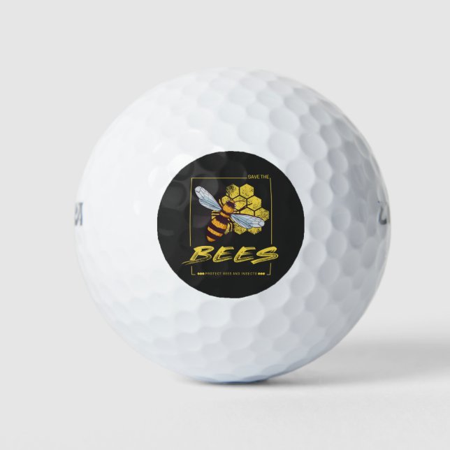 Balles De Golf Sauvez les abeilles pour l'apiculteur et l'apicult (Devant)