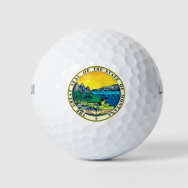Balles De Golf Sceau d'État du Montana (États-Unis) (Devant)