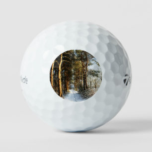 Balles De Golf Scène de neige de la forêt tmtp5 gbcnm