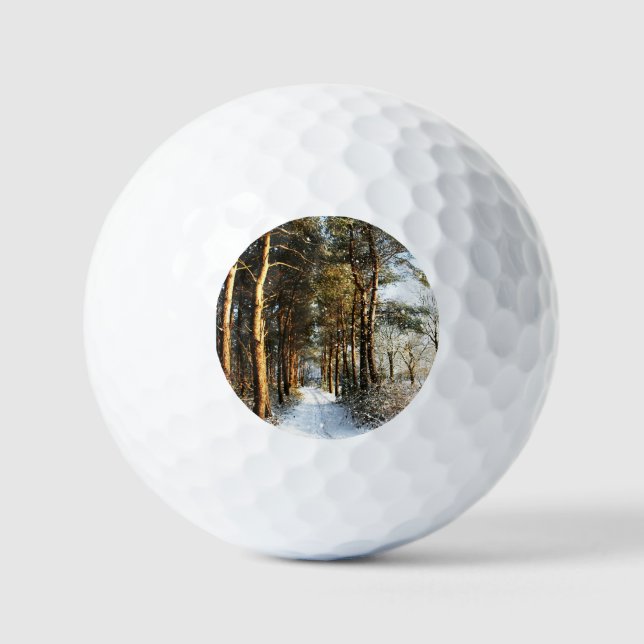 Balles De Golf Scène de neige de la forêt va gbcna (Recto)
