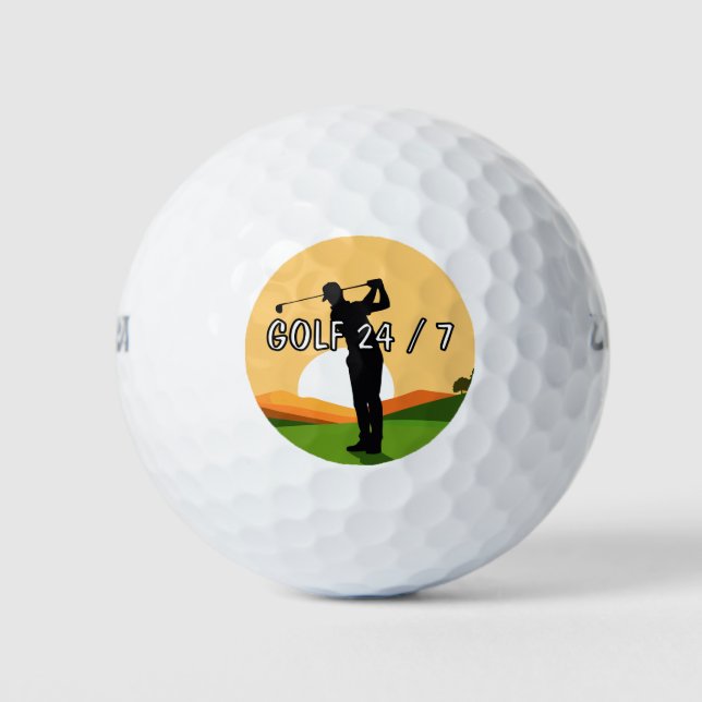 Balles De Golf Scenic Funny Golf 24/7 Theme Golf Balls (Devant)