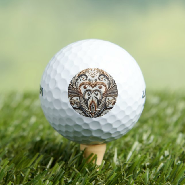 Balles De Golf Schéma floral brillant avec pierre de gemme (T-shirt Insitu)