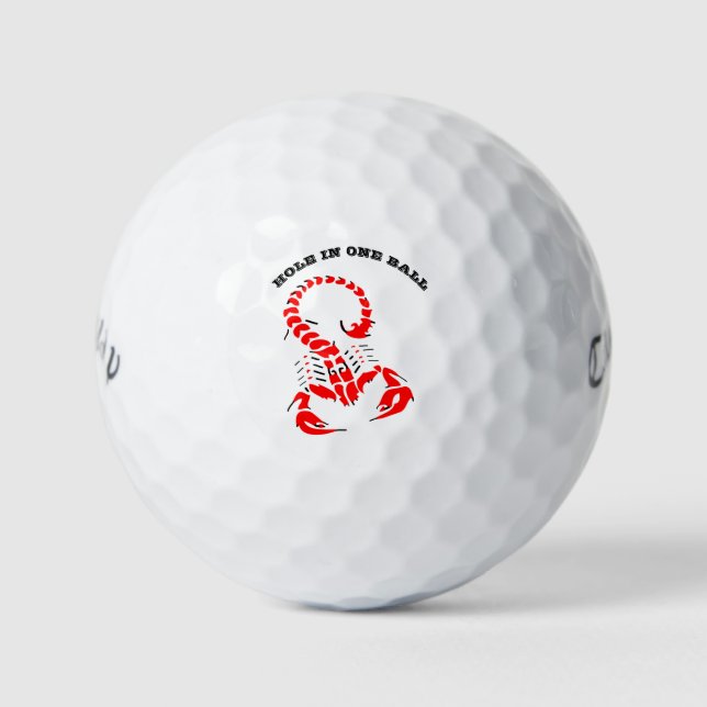 Balles De Golf Scorpion venimeux rouge insecte très venimeux (Devant)