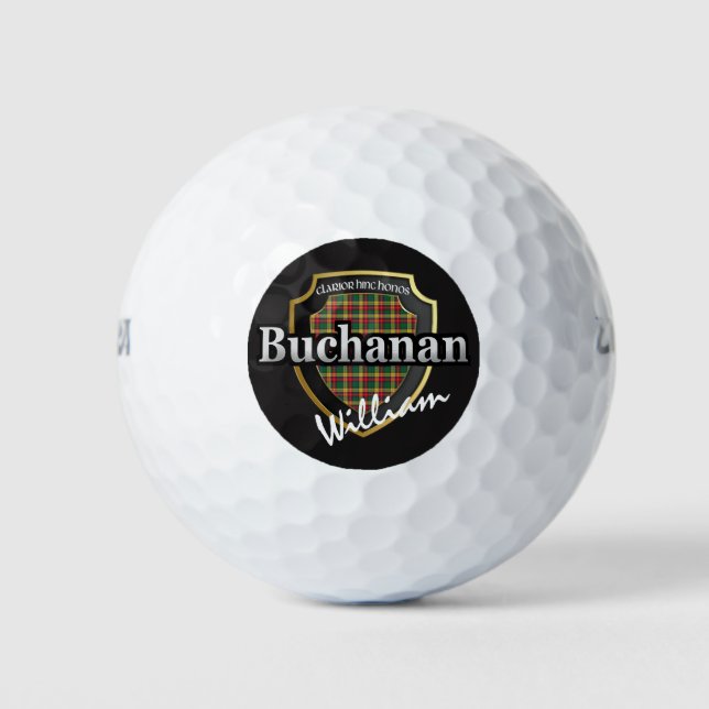 Balles De Golf Scottish Clan Buchanan Personnalisez votre nom (Devant)