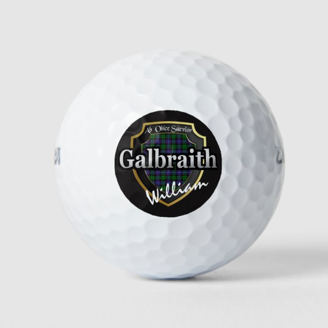 Balles De Golf Scottish Clan Galbraith Personnalisez votre nom (Devant)