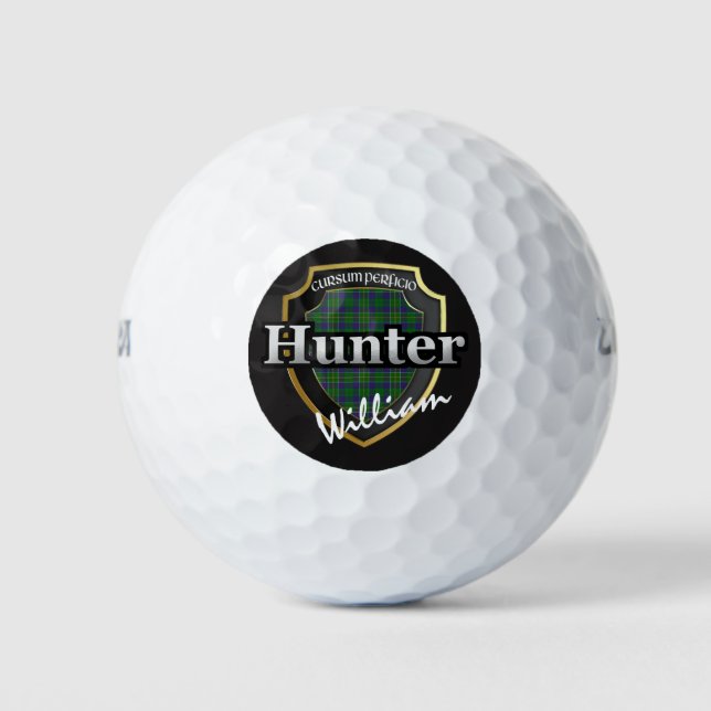 Balles De Golf Scottish Clan Hunter Personnalisez Votre Nom (Devant)