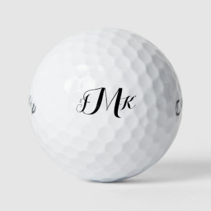 Balles De Golf Script Personnalisé Monogramme Boules de golf