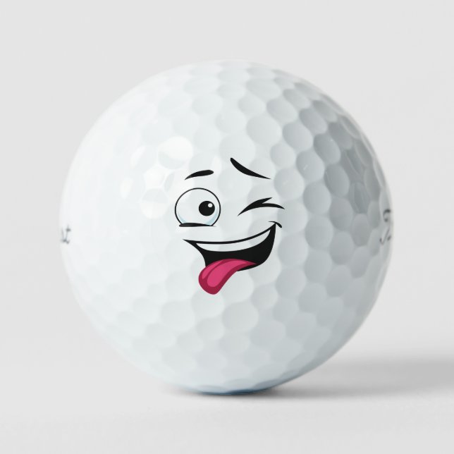 Balles De Golf Sensation frisky souriant Emoticon (Recto)