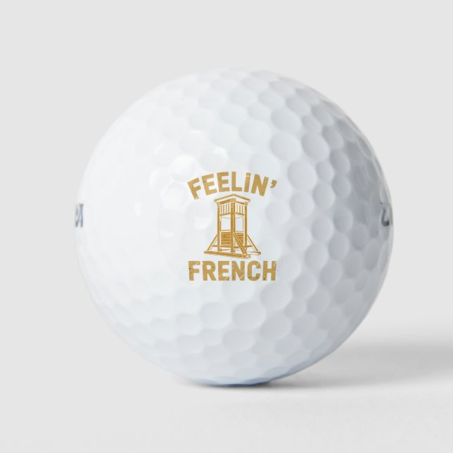 Balles De Golf Sentiment de Guillotine Vintage française (Devant)