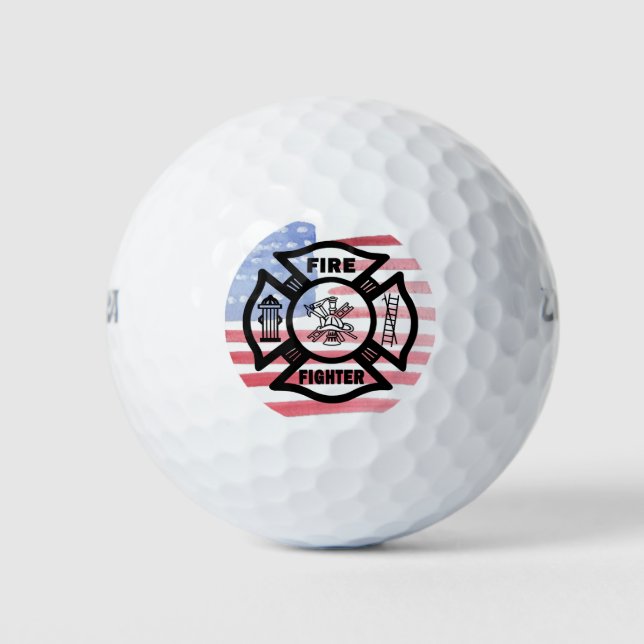 Balles De Golf Service d'incendie des pompiers (Devant)