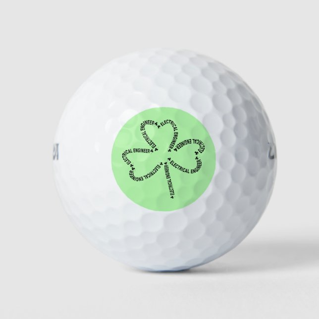 Balles De Golf Shamrock de texte de l'ingénieur électrique (Devant)