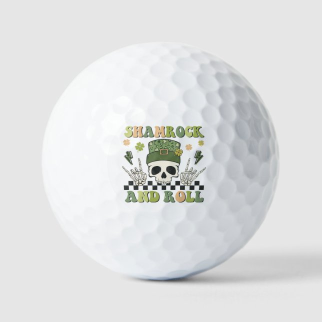 Balles De Golf Shamrock et rouleau (Recto)
