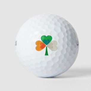 Balles De Golf Shamrock irlandais de drapeau