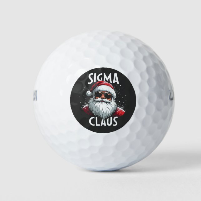 Balles De Golf Sigma Claus Funny Gen Alpha collège Christma (Devant)