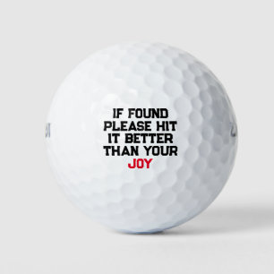 Balles De Golf S'Il Est Trouvé S'Il Vous Plaît Le Frapper Mieux Q