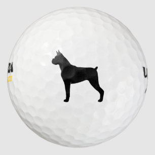 Balles De Golf Silhouette de chien Boxer