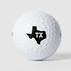 Balles De Golf Silhouette de l'état du Texas monogramme personnal