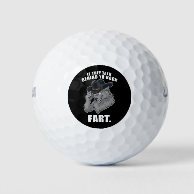 Balles De Golf S'Ils Parlent Derrière Le Dos Fart Mème Drôle (Devant)