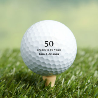 Balles De Golf Simple 50e anniversaire personnalisé