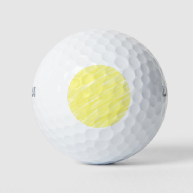 Balles De Golf simple couleur solide simple personnalisé jaune pa (Devant)