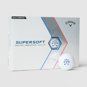 Balles De Golf Simple et Cool Logo Classique Bleu pour Golfeurs