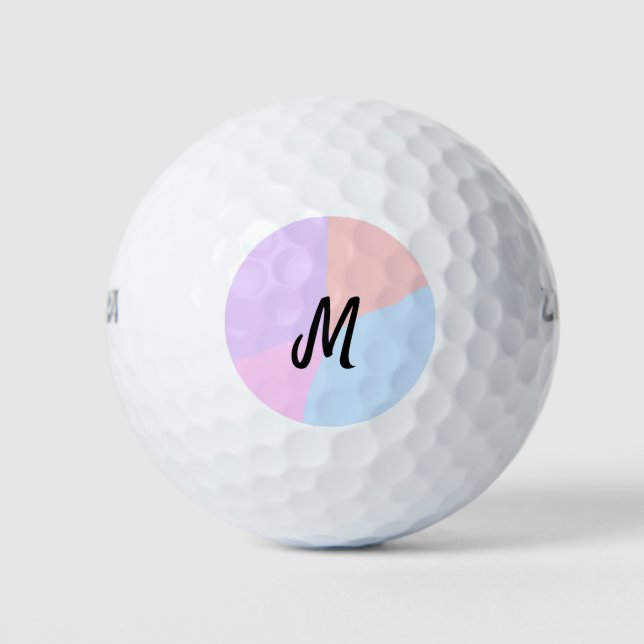 Balles De Golf simple logo monogramme minimal personnalisé (Devant)