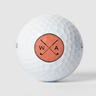 Balles De Golf Simple Moderne Monogramme Golf Club Balls