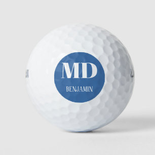Balles De Golf Simple Monogram MD Personnalisé Docteur