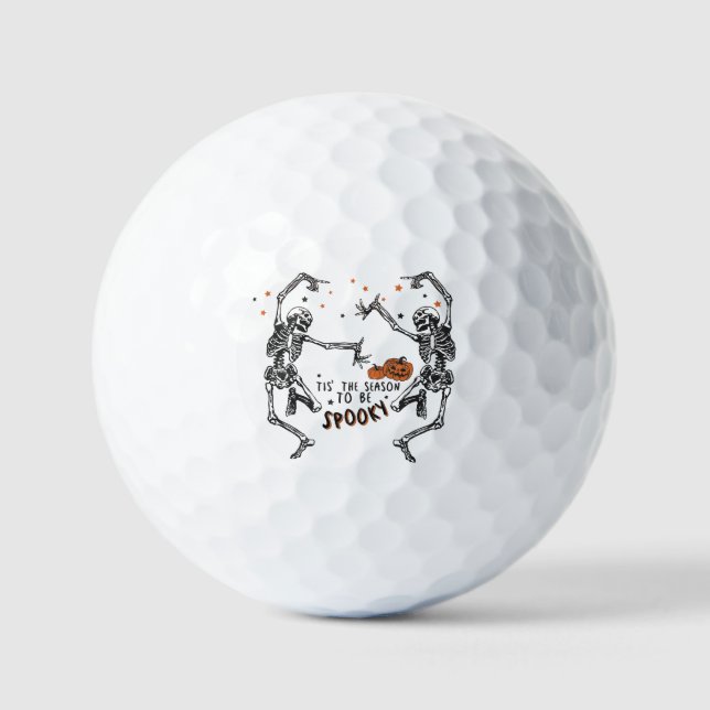 Balles De Golf Skeletons dansants Halloween (Recto)