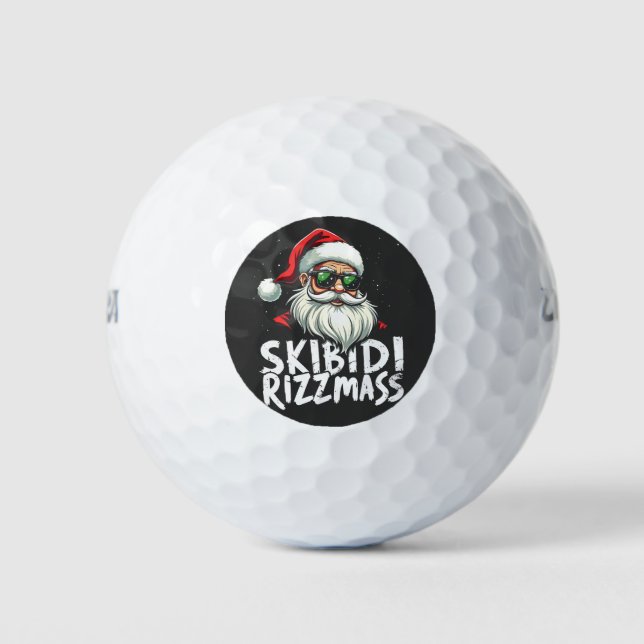 Balles De Golf Skibidi Rizzmas Funny Gen Alpha Slang Noël (Devant)