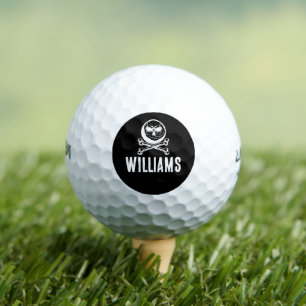 Balles De Golf Skull Golf Ball Et Crossbones Nom Personnalisé