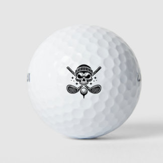 Balles De Golf Skull Golf, T-shirt Golfing