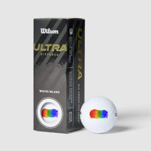 Balles De Golf SlipperyJoe's orgueil éclatant couleurs arc-en-cie