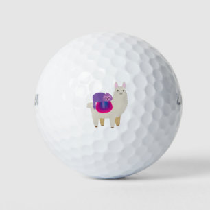Balles De Golf Sloth Llama Funny mignon Sloth Riding Llama Cadeau