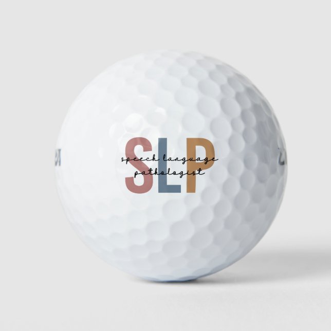 Balles De Golf SLP - Langue Pathologiste Retro (Devant)