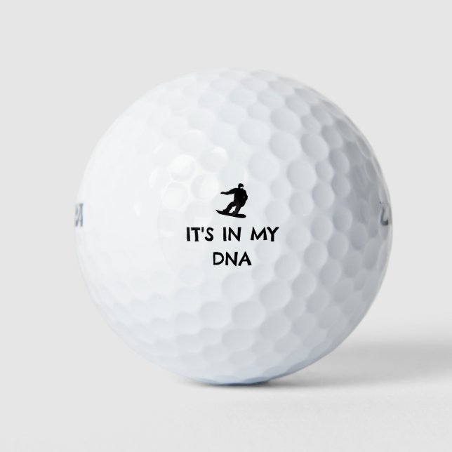 Balles De Golf Snowboard : C'est dans mon ADN (Devant)